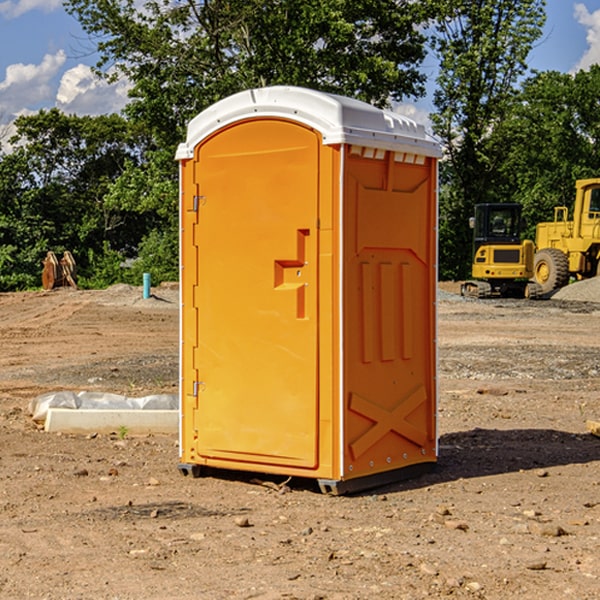 how often are the portable restrooms cleaned and serviced during a rental period in Lytton